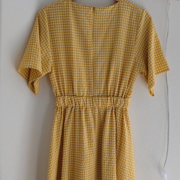 Yesstyle Yellow Seersucker Gingham Dress - Picture 8 of 9